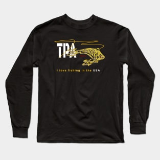 I Love Fishing in The USA, Tampa Bay Florida, TPA Long Sleeve T-Shirt